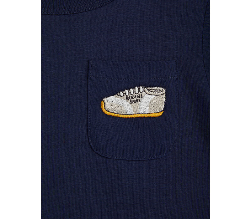 Mini Rodini Jogging emb ss tee Blue