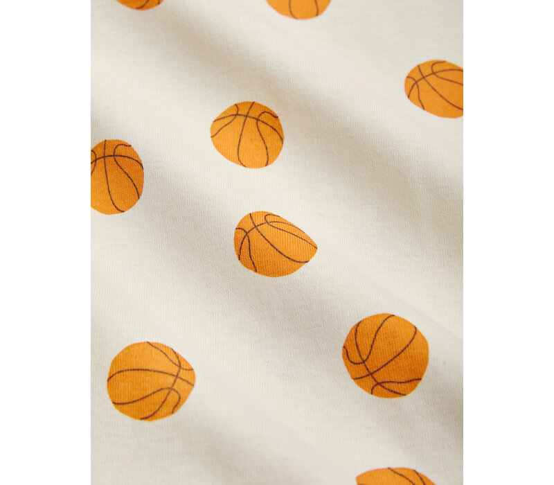 Mini Rodini Basketball aop ss tee Offwhite