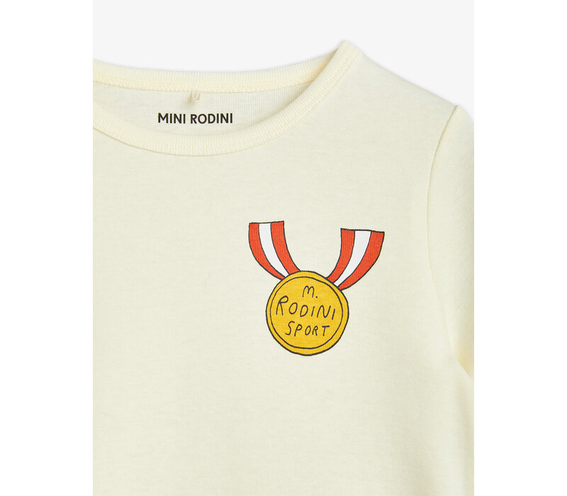 Mini Rodini Medal sp ss tee White