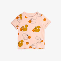 Mini Rodini Squirrels aop ss tee Pink