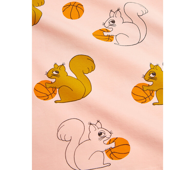 Mini Rodini Squirrels aop ss tee Pink