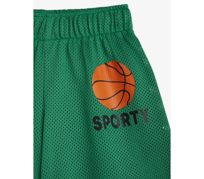 Mini Rodini Basket mesh sp shorts Green