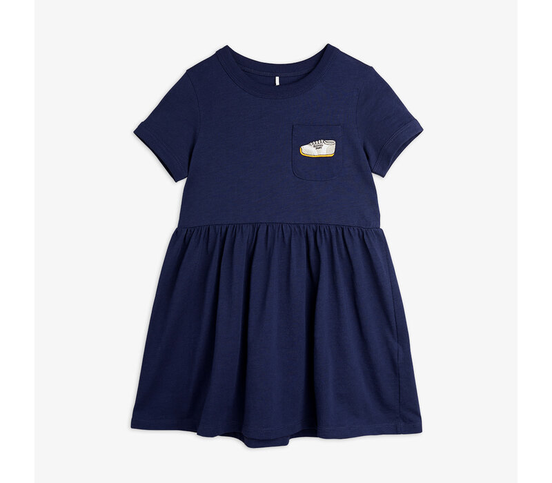 Mini Rodini Jogging emb ss dress Blue