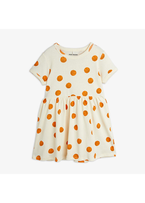 Mini Rodini Mini Rodini Basketball aop ss dress Offwhite