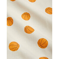 Mini Rodini Basketball aop ss dress Offwhite