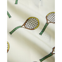 Mini Rodini Tennis aop woven ss shirt Offwhite