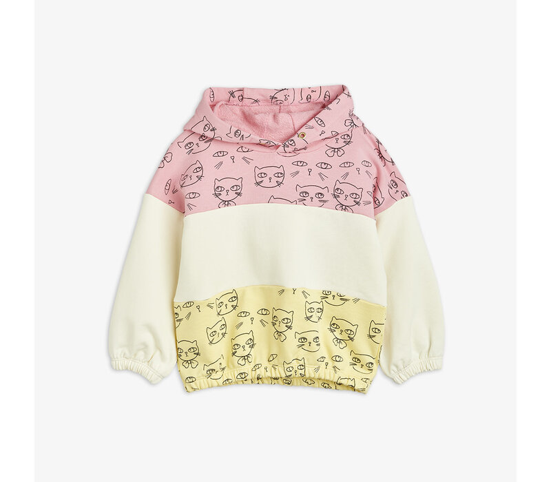 Mini Rodini Cathlethes aop hoodie sweat Pink