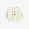 Mini Rodini Mini Rodini Club muscles sp sweatshirt Offwhite