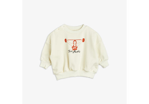 Mini Rodini Mini Rodini Club muscles sp sweatshirt Offwhite