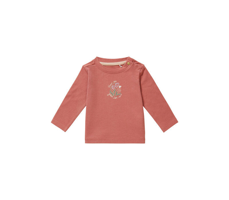 Noppies Girls Tee Charlot long sleeve Brick Dust