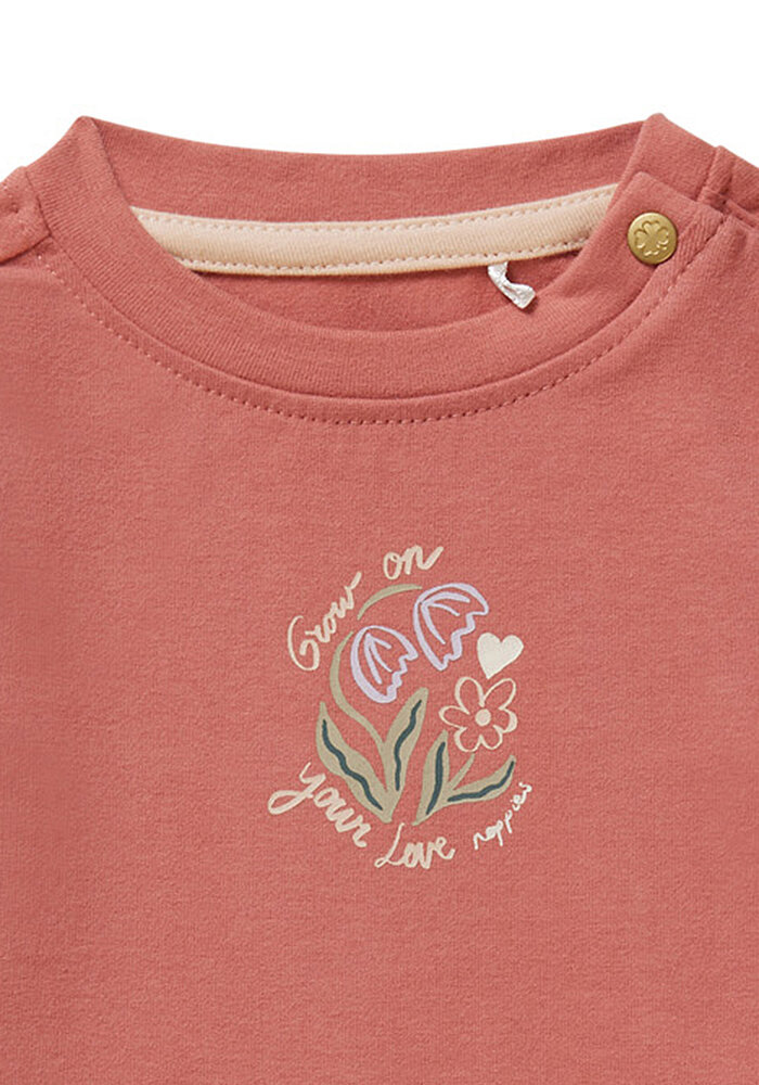 Noppies Girls Tee Charlot long sleeve Brick Dust