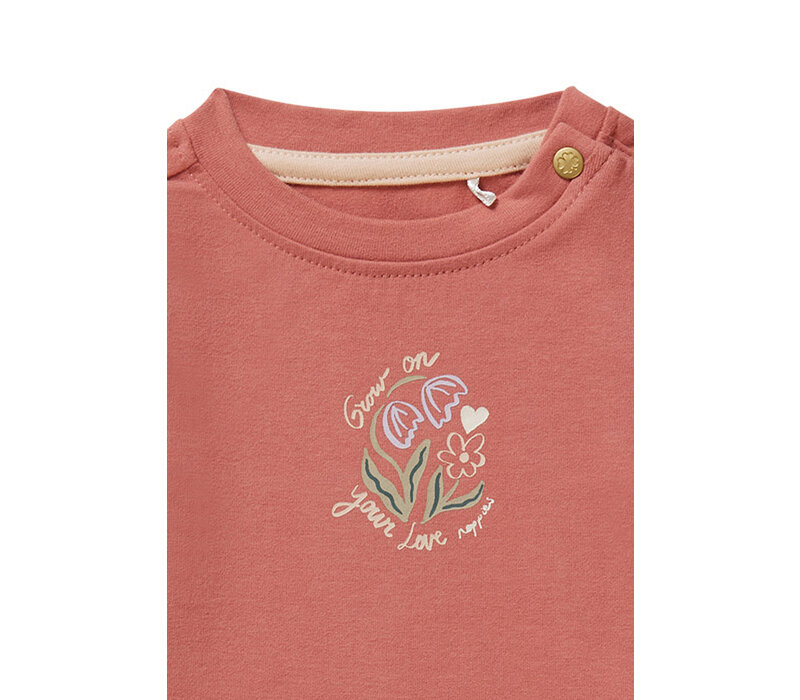 Noppies Girls Tee Charlot long sleeve Brick Dust