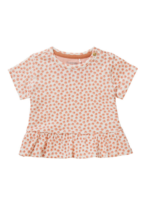 Noppies Noppies Girls Tee Cardiff short sleeve allover print Whisper White