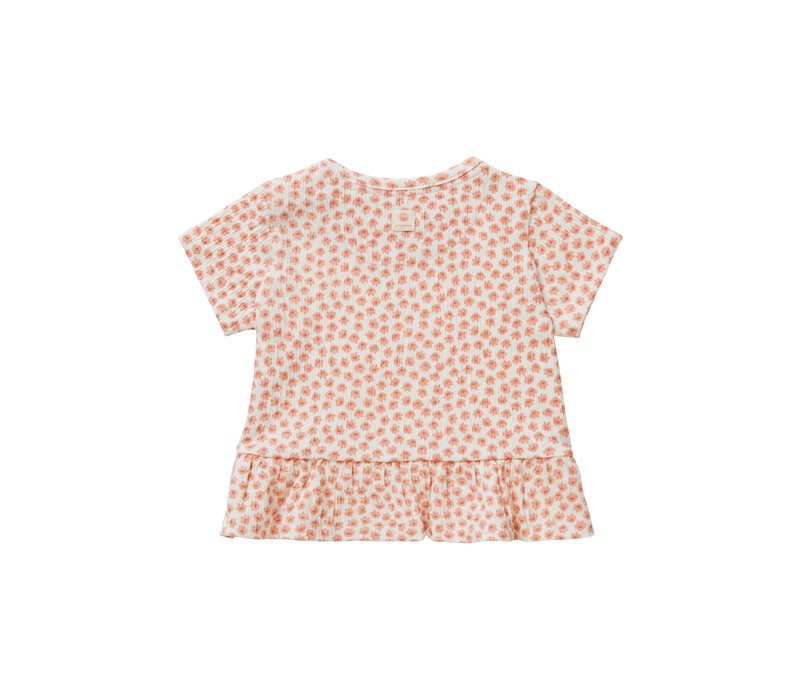 Noppies Girls Tee Cardiff short sleeve allover print Whisper White