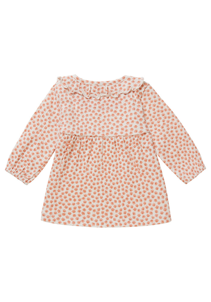 Noppies Girls Dress Cincinnatti long sleeve allover print Whisper White