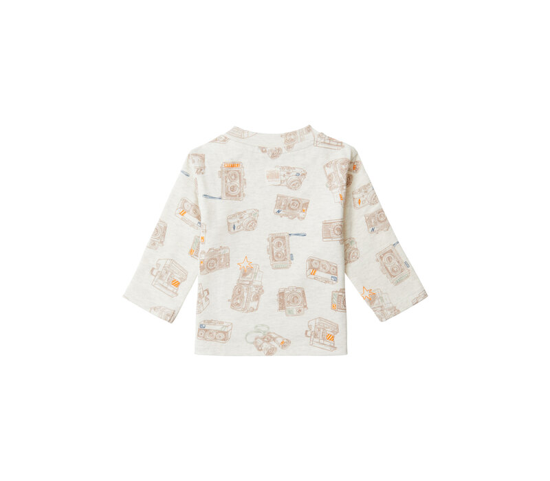 Noppies Boys Tee Baxton long sleeve allover print Oatmeal