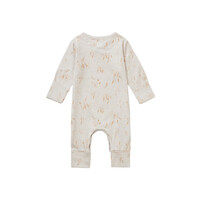 Noppies Unisex Playsuit Bryant long sleeve allover print Oatmeal