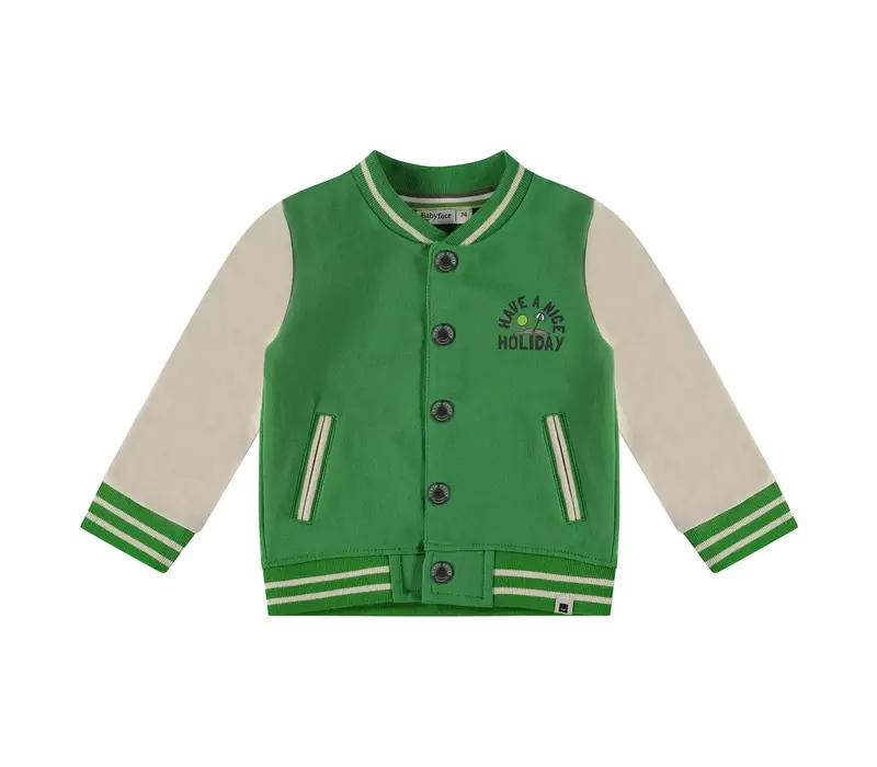 Babyface baby boys sweat cardigan grass