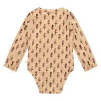 Babyface baby girls romper long sleeve vanilla