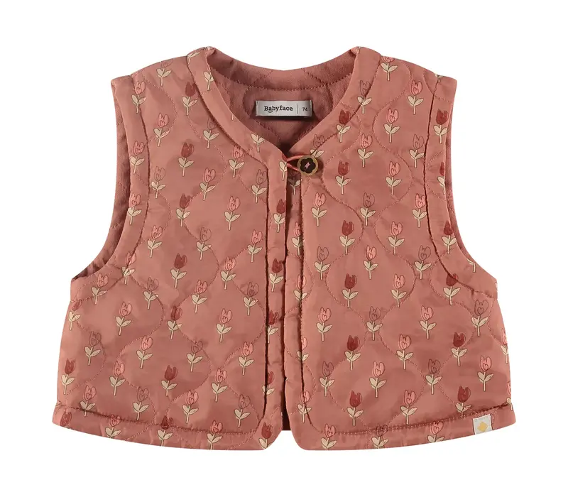 Babyface baby girls reversible gilet blossom