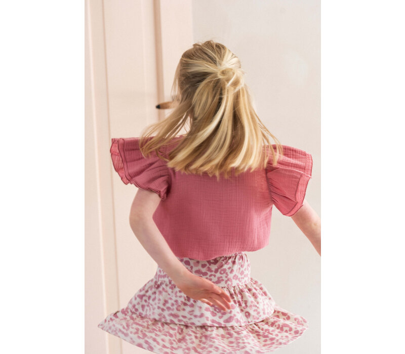 House of Jamie Ruffled Skirt Rose Leo