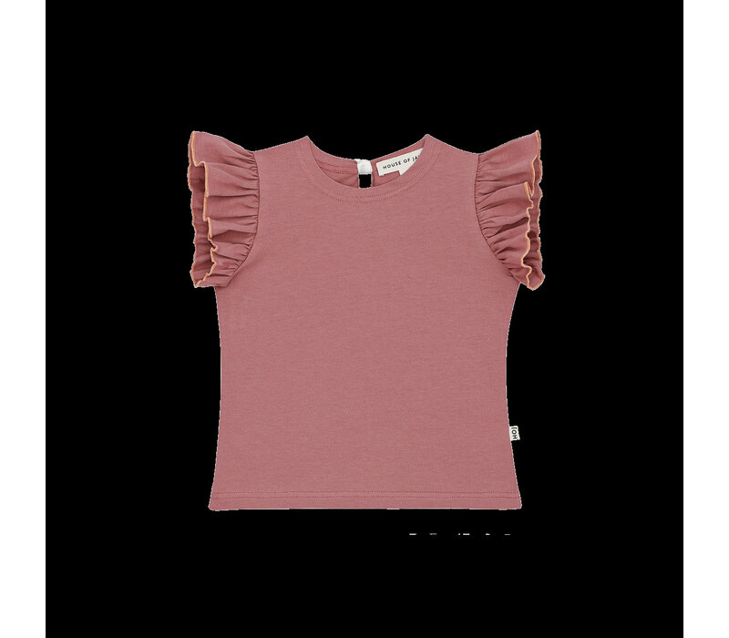 House of Jamie Ruffled Tee Rose