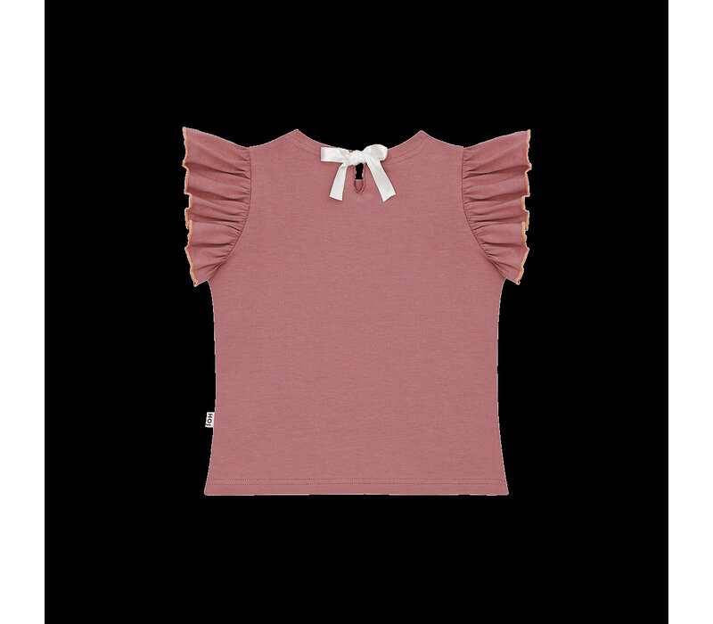 House of Jamie Ruffled Tee Rose