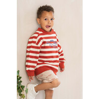 House of Jamie Sweatshirt Baked Apple Stripes