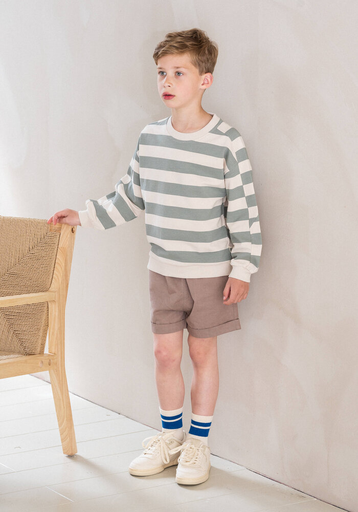 House of Jamie Twill Bermuda Grey Clay