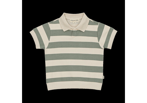 House of Jamie House of Jamie Relaxed Polo Stormy Sea Stripes