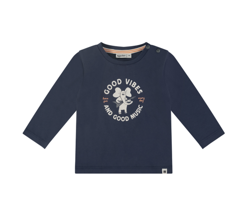 Babyface baby boys t-shirt long sleeve indigo