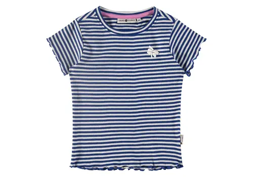 Babyface Babyface girls rib shirt short sleeve cobalt