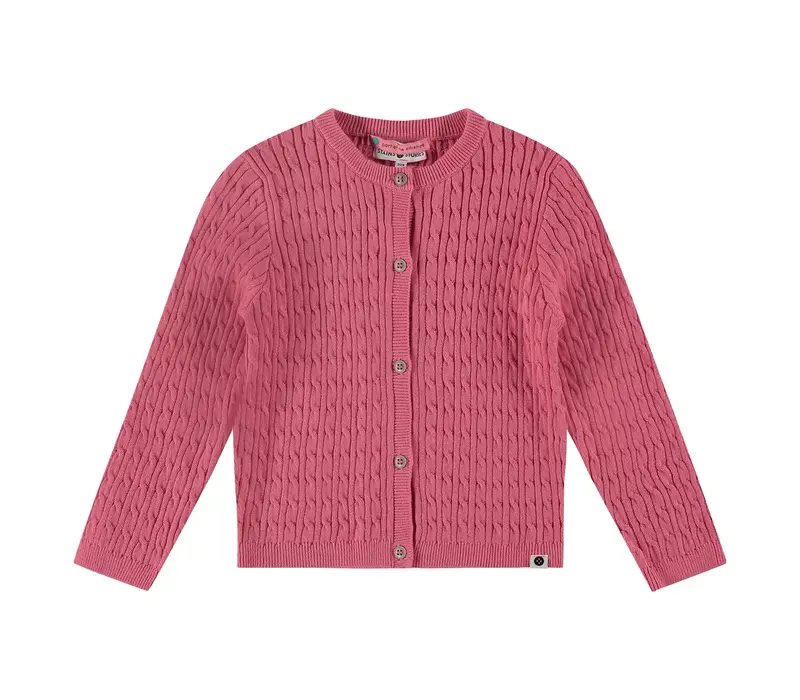 Babyface girls knitted cardigan bubblegum