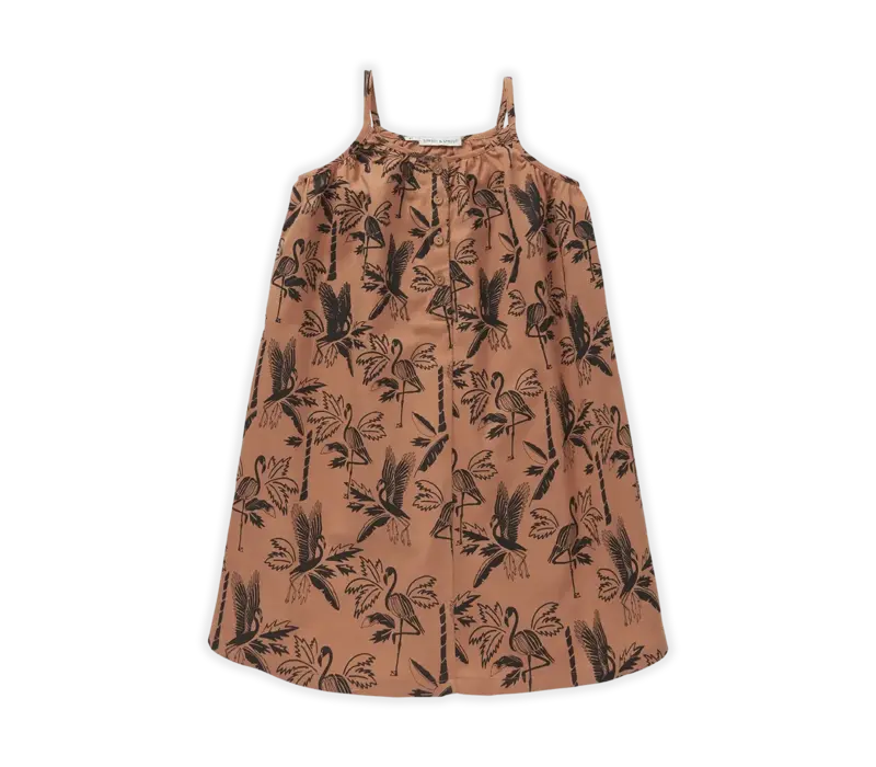 Sproet & Sprout Dress Tropical print Café