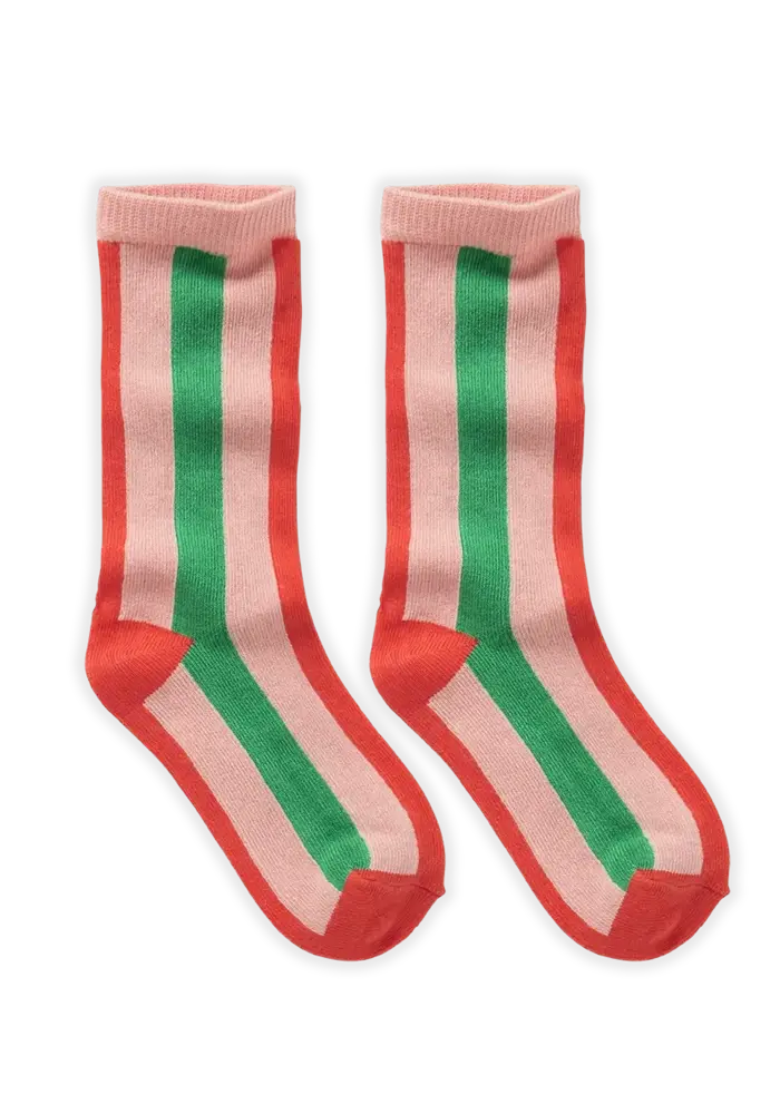 Sproet & Sprout Socks stripe blossom Blossom
