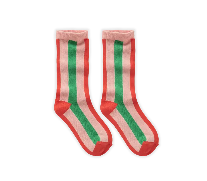 Sproet & Sprout Socks stripe blossom Blossom