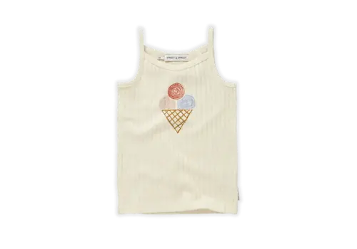 Sproet & Sprout Sproet & Sprout Strap top girls Ice cream Pear