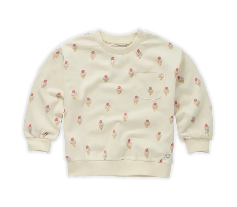 Sproet & Sprout Sweatshirt pocket Ice cream print Pear