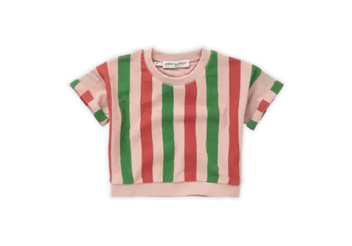 Sproet & Sprout Sproet & Sprout Sweatshirt shortsleeve stripe Coral