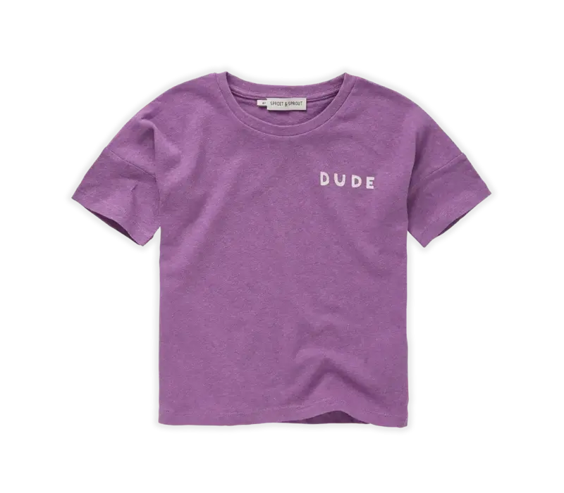 Sproet & Sprout T-shirt linen Dude Purple