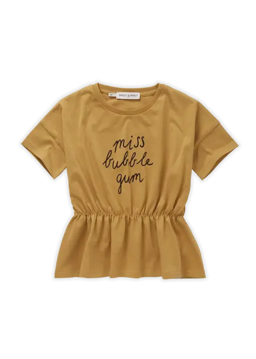 Sproet & Sprout Sproet & Sprout T-shirt peplum Miss bubble gum Honey