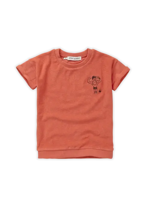 Sproet & Sprout Sproet & Sprout Sweatshirt shortsleeve Strong man Coral