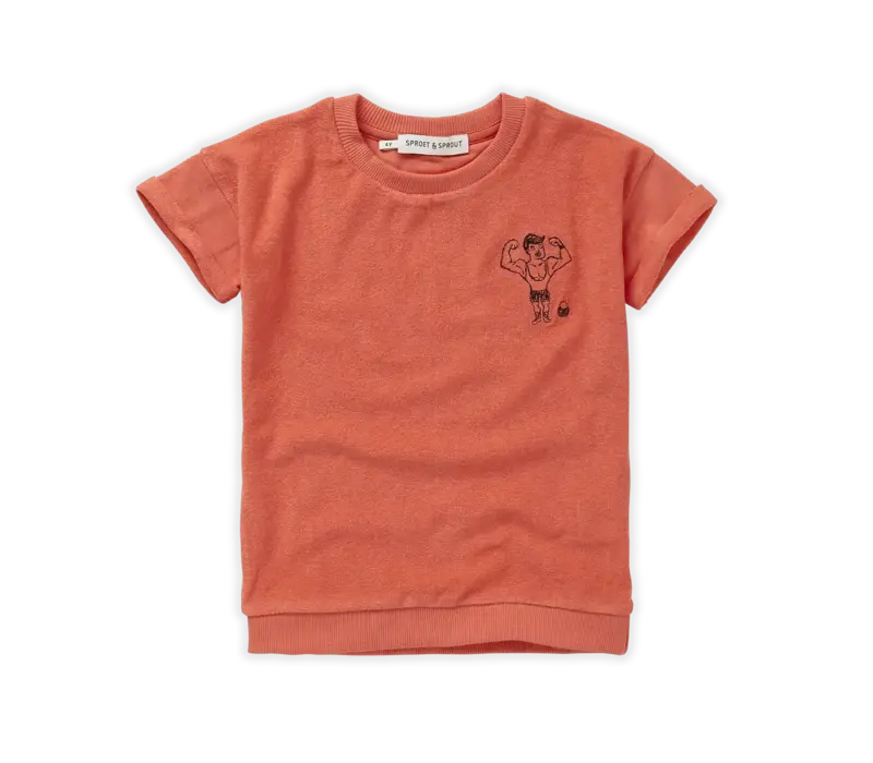 Sproet & Sprout Sweatshirt shortsleeve Strong man Coral