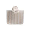 Jollein Jollein Bath Poncho Stripe Terry Olive Green GOTS