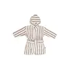 Jollein Jollein Badjas Stripe Terry Olive Green 1-2 Jaar