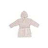 Jollein Jollein Badjas Stripe Terry Wild Rose 1-2 Jaar