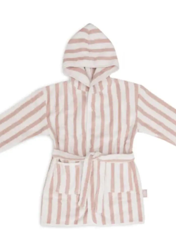 Jollein Badjas Stripe Terry Wild Rose 1-2 Jaar