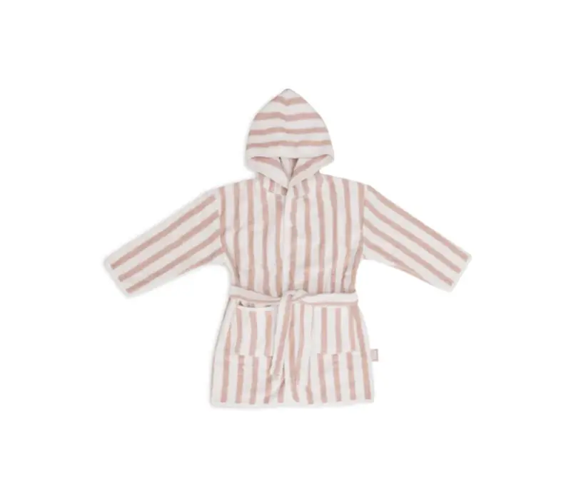 Jollein Badjas Stripe Terry Wild Rose 1-2 Jaar