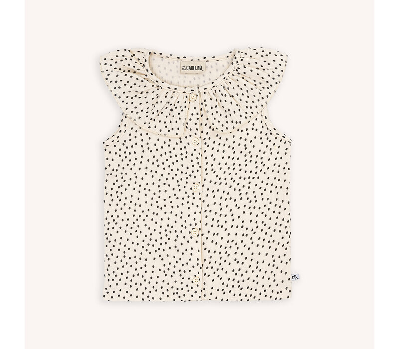 CarlijnQ Mini dots - blouse big collar