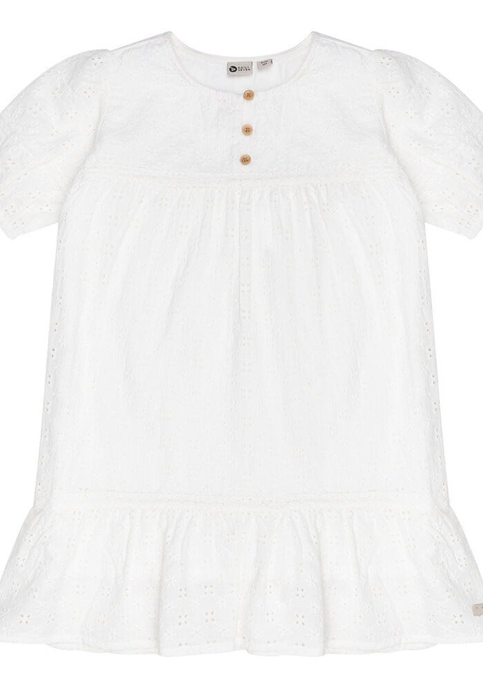Daily Seven Dress Ruffle Broderie Off White